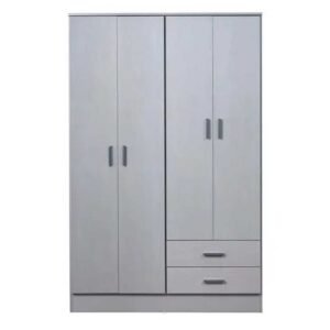 PLACARD TANA ECO 113X182X47CM 4 PUERTAS 2 CAJONES NEVADA