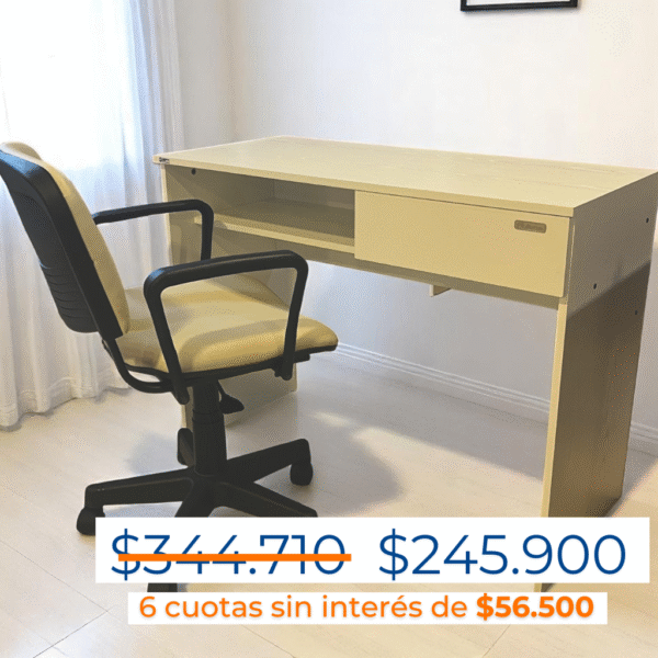 COMBO OFICINA: ESCRITORIO + SILLA GIRATORIA