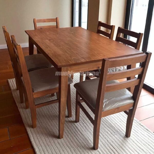 JUEGO DE COMEDOR ATLANTICO CASTAÑO
