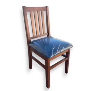 SILLA  PINO PACIFICO VERTICAL TAPIZADO ECO CUERO NEGRO  228 CASTAÑO