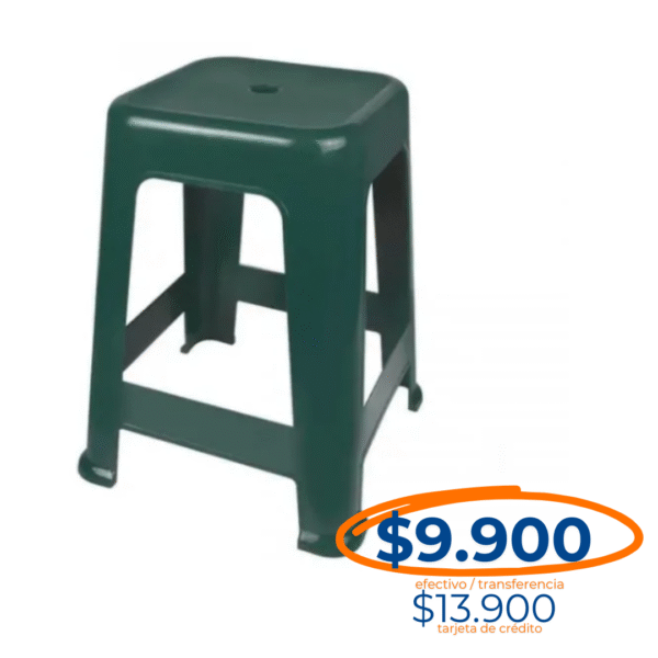 BANQUETA PLÁSTICA BAJA BUCCO VERDE