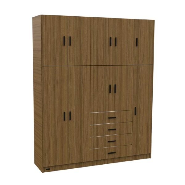 PLACARD KABUL PLUS 10 PUERTAS 174X214CM AVELLANA