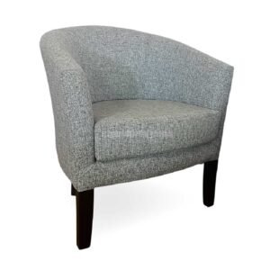 SILLON 1 CUERPO AMBAR TELA RÚSTICA GRIS CLARO