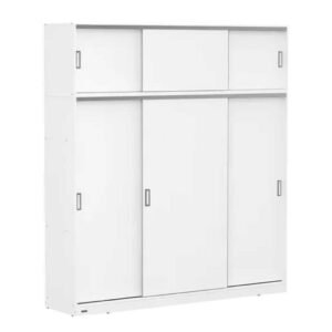 PLACARD + BAULERA KABUL 220X242X54CM 3 PUERTAS CORREDIZAS COLORES VARIOS