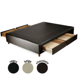 BOX 140X190CM ECO CUERO CON CAJONES