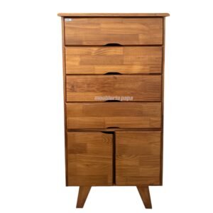 CHIFONIER ESCANDINAVO 4 CAJONES PINO 125 CASTAÑO