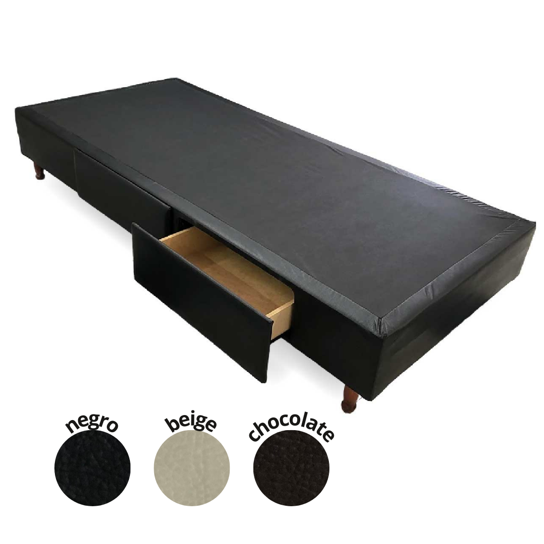 BOX 80X190CM ECO CUERO CON CAJONES