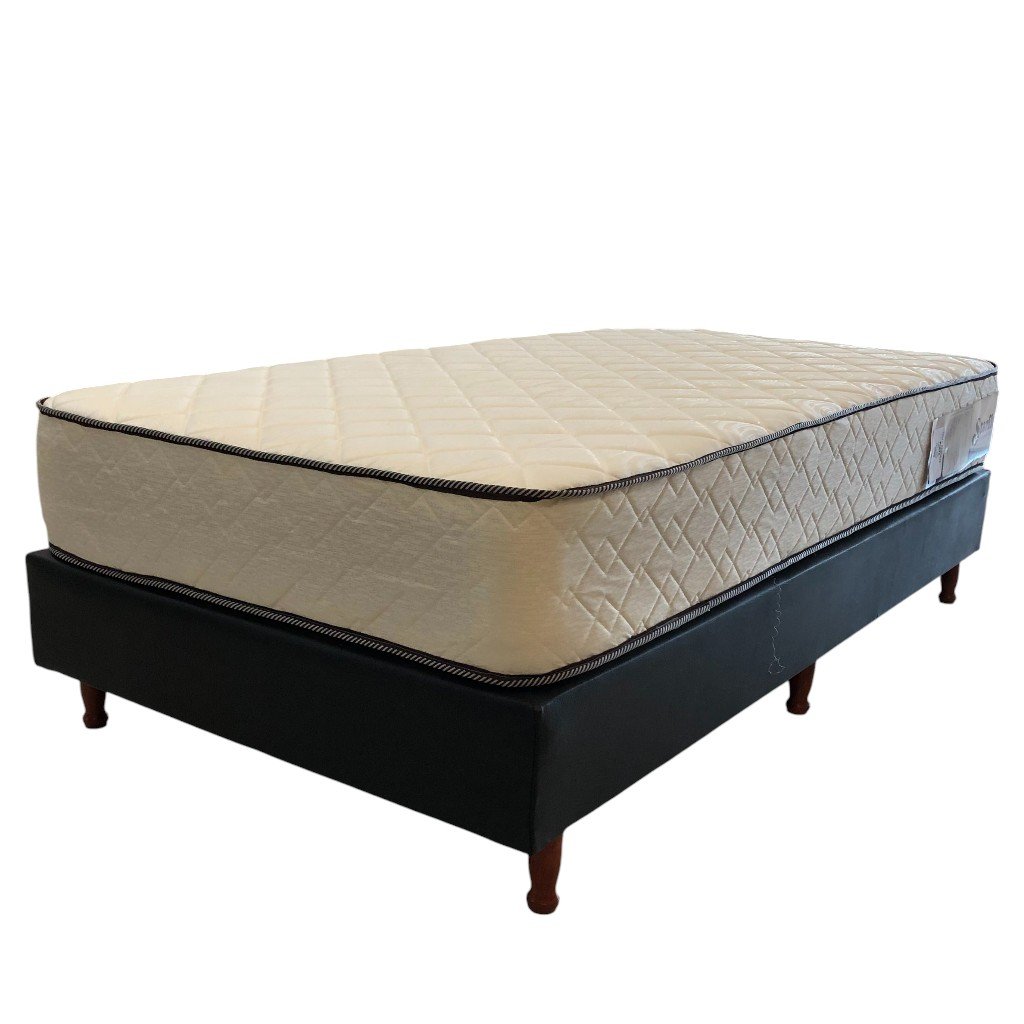 CONJUNTO DE SOMMIER 1 PLAZA Y ½ 90X190 RESORTES