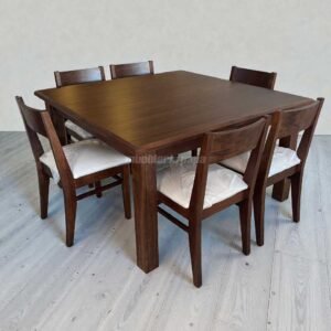 JUEGO DE COMEDOR SILVIA CUADRADA CASTAÑO