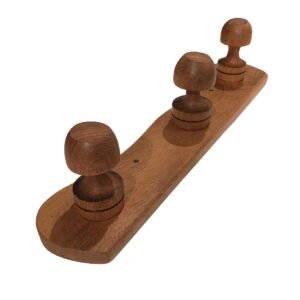 PERCHERO PARED MADERA 3 GANCHOS ALGARROBO