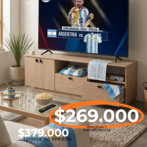 MESA TV LEYENDA 180CM MESINA NATURAL