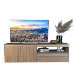 RACK TV 174CM 1 CAJON 1 PUERTA COCO BOLO / BLANCO 4028