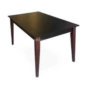 MESA PINO MEDITERRANEO 142 150X90CM TAPA NEGRO PATAS CAOBA