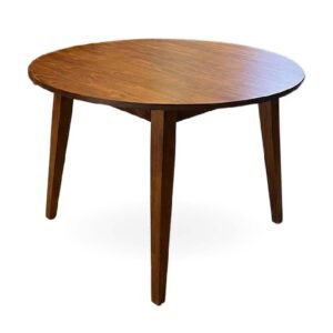 MESA PINO ESCANDINAVA 179 REDONDA 120CM TAPA MACIZA CASTAÑO