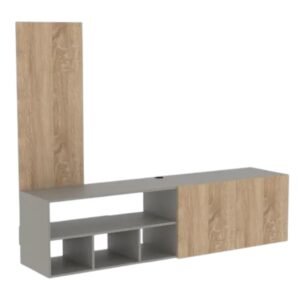 RACK TV 75'' COLGANTE 181X148X43CM 8020 GRIS ROBLE
