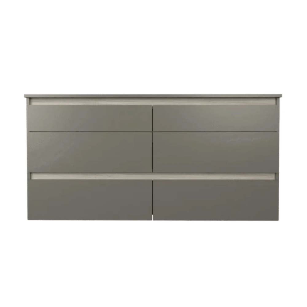 COMODA 6 CAJONES 128CM GRIS COMBINADA NEVADO 3113